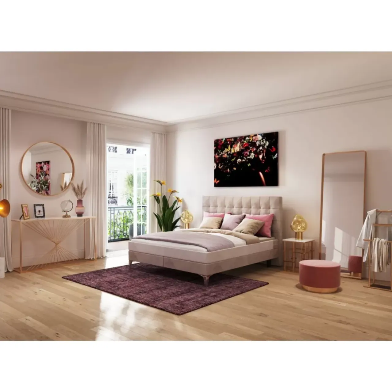 KARE Design Spiegel-Spiegel Curve Round Copper O100Cm