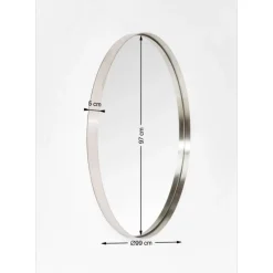 KARE Design Spiegel-Spiegel Curve Round Stainless Steel O100Cm