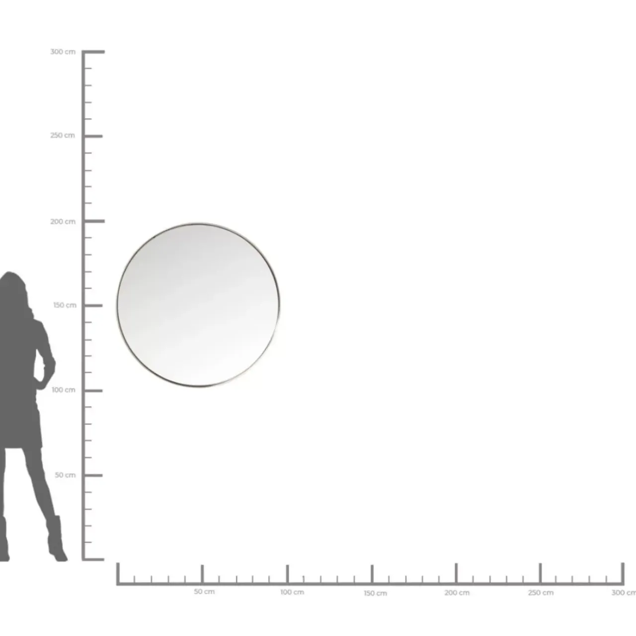 KARE Design Spiegel-Spiegel Curve Round Stainless Steel O100Cm