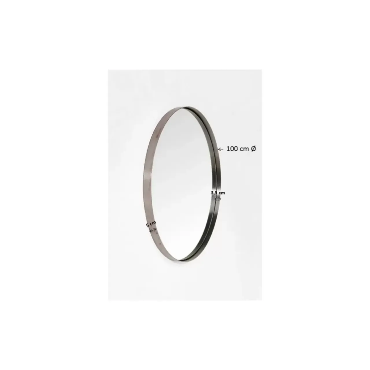 KARE Design Spiegel-Spiegel Curve Round Steel Nature O100Cm