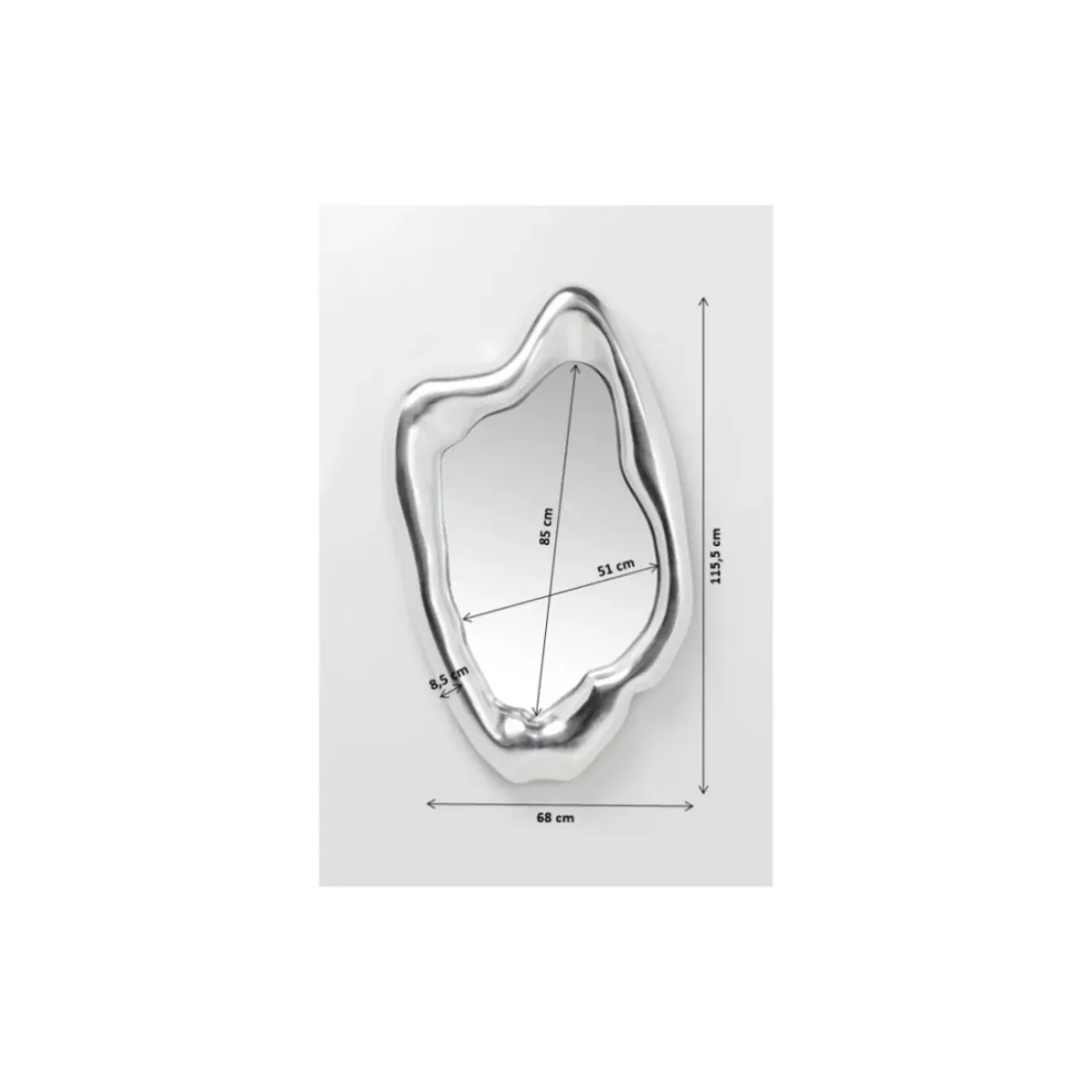 KARE Design Spiegel-Spiegel Hologram Silber 117X68Cm