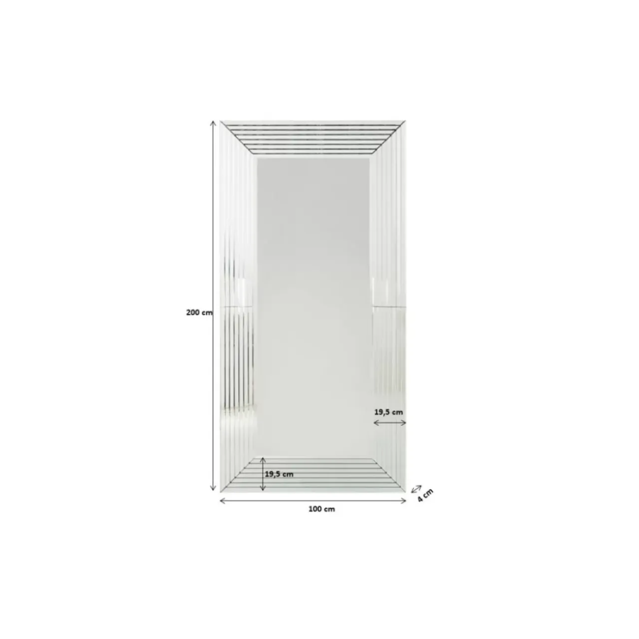 KARE Design Spiegel-Spiegel Linea 100X200Cm