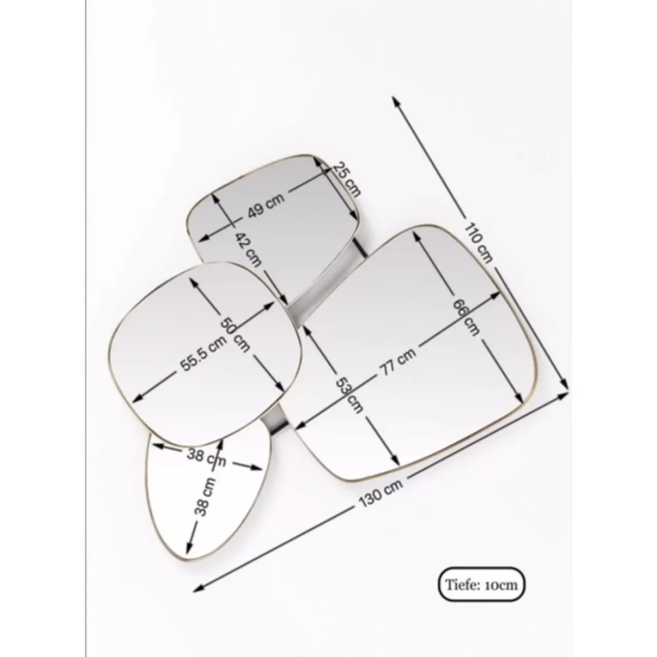 KARE Design Spiegel-Spiegel Shapes 130X110Cm