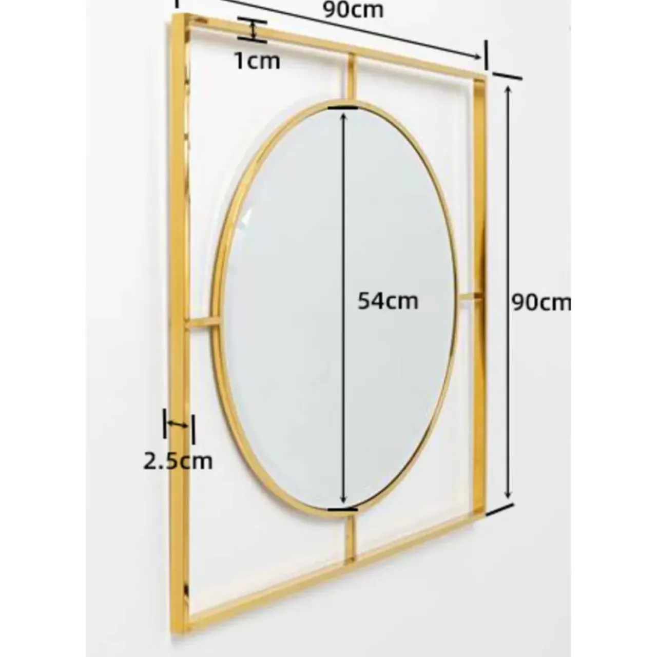 KARE Design Spiegel-Spiegel Stanford Frame Gold O90Cm