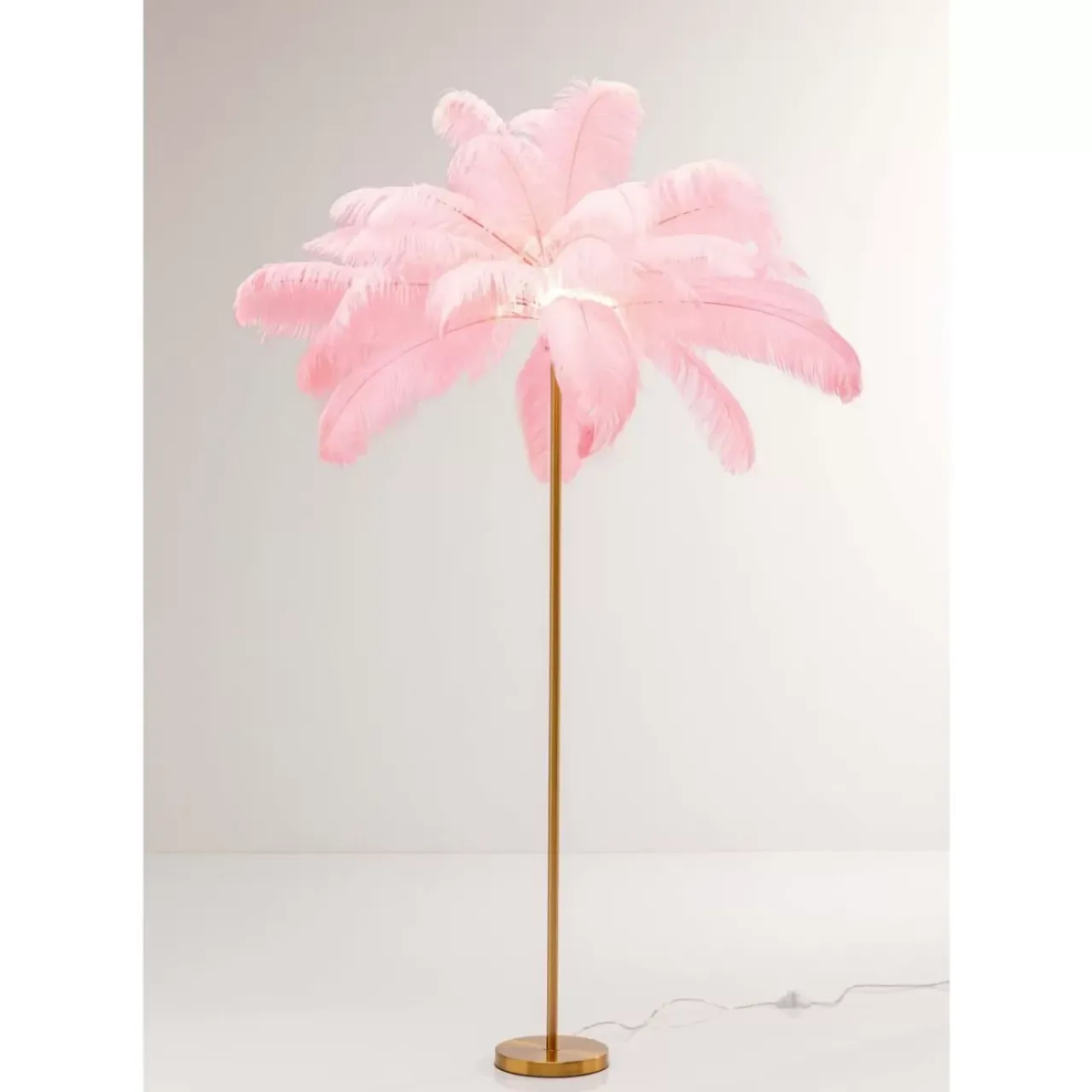 KARE Design Steh & Bodenleuchten-Stehleuchte Feather Palm Pink 165Cm