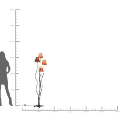 KARE Design Steh & Bodenleuchten-Stehleuchte Flexible Mocca Cinque