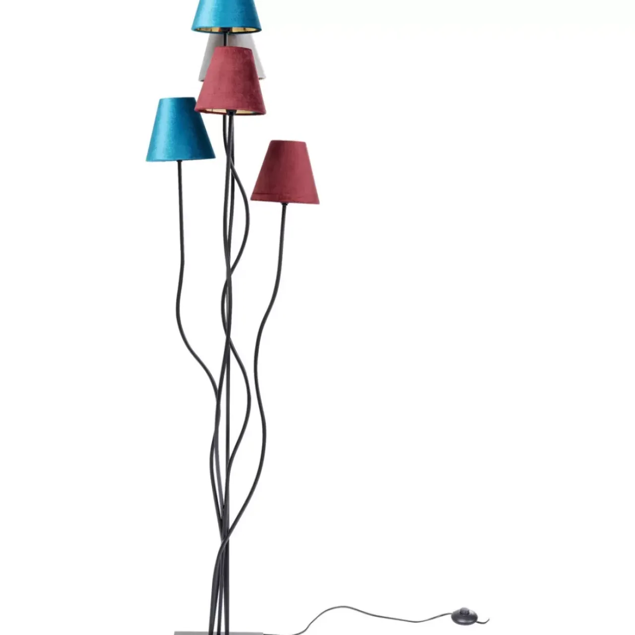 KARE Design Steh & Bodenleuchten-Stehleuchte Flexible Velvet Schwarz Cinque