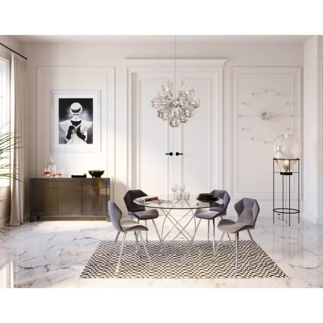 KARE Design Steh & Bodenleuchten-Stehleuchte Pear Frame Schwarz 158