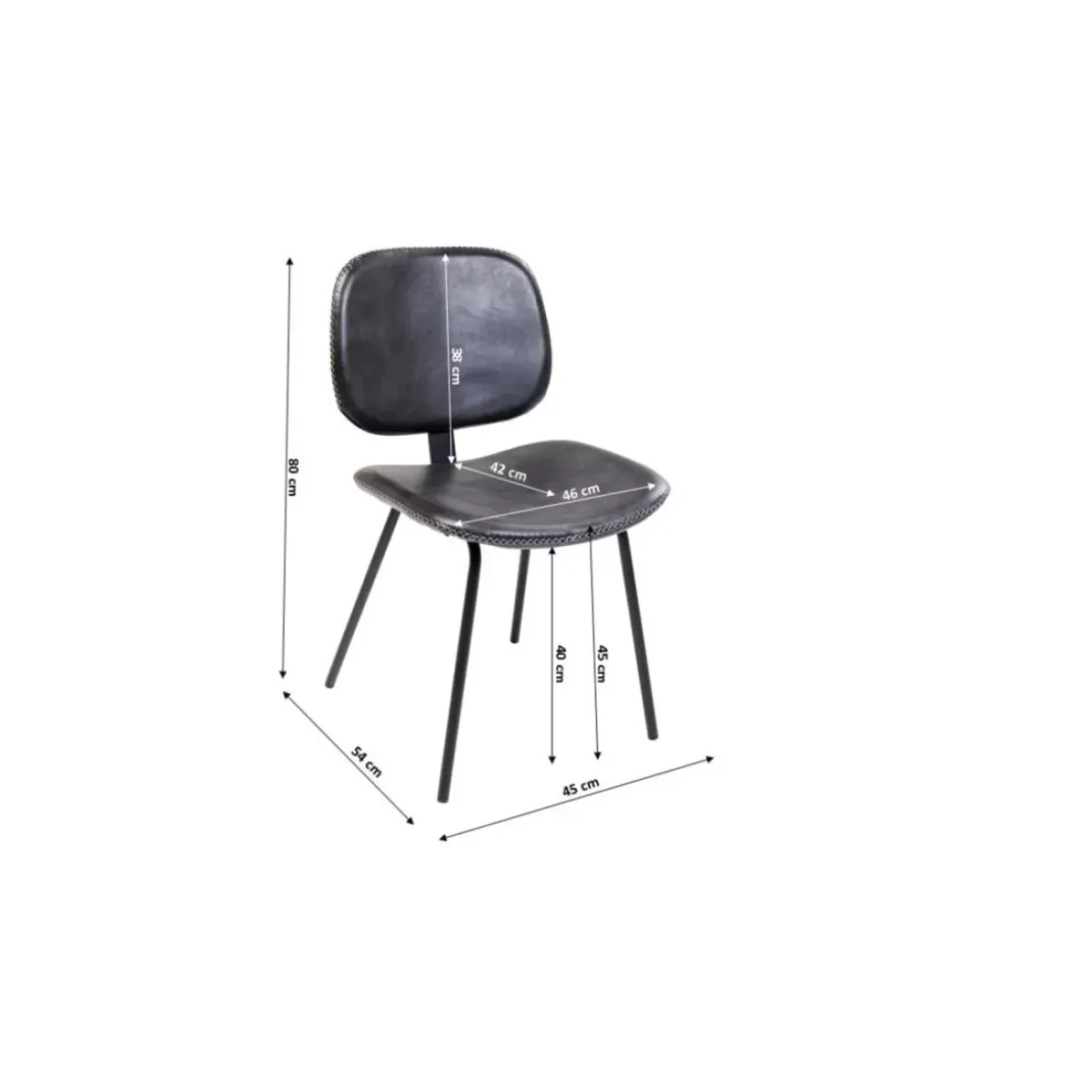 KARE Design Stühle-Stuhl Barber Schwarz
