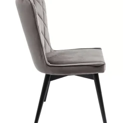 KARE Design Stühle-Stuhl Black Marshall Velvet Grau