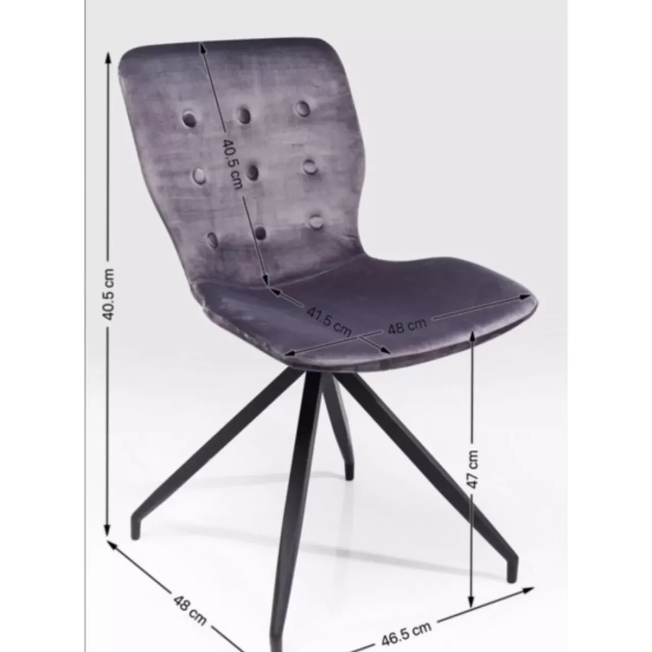 KARE Design Stühle-Stuhl Butterfly Dark Grau