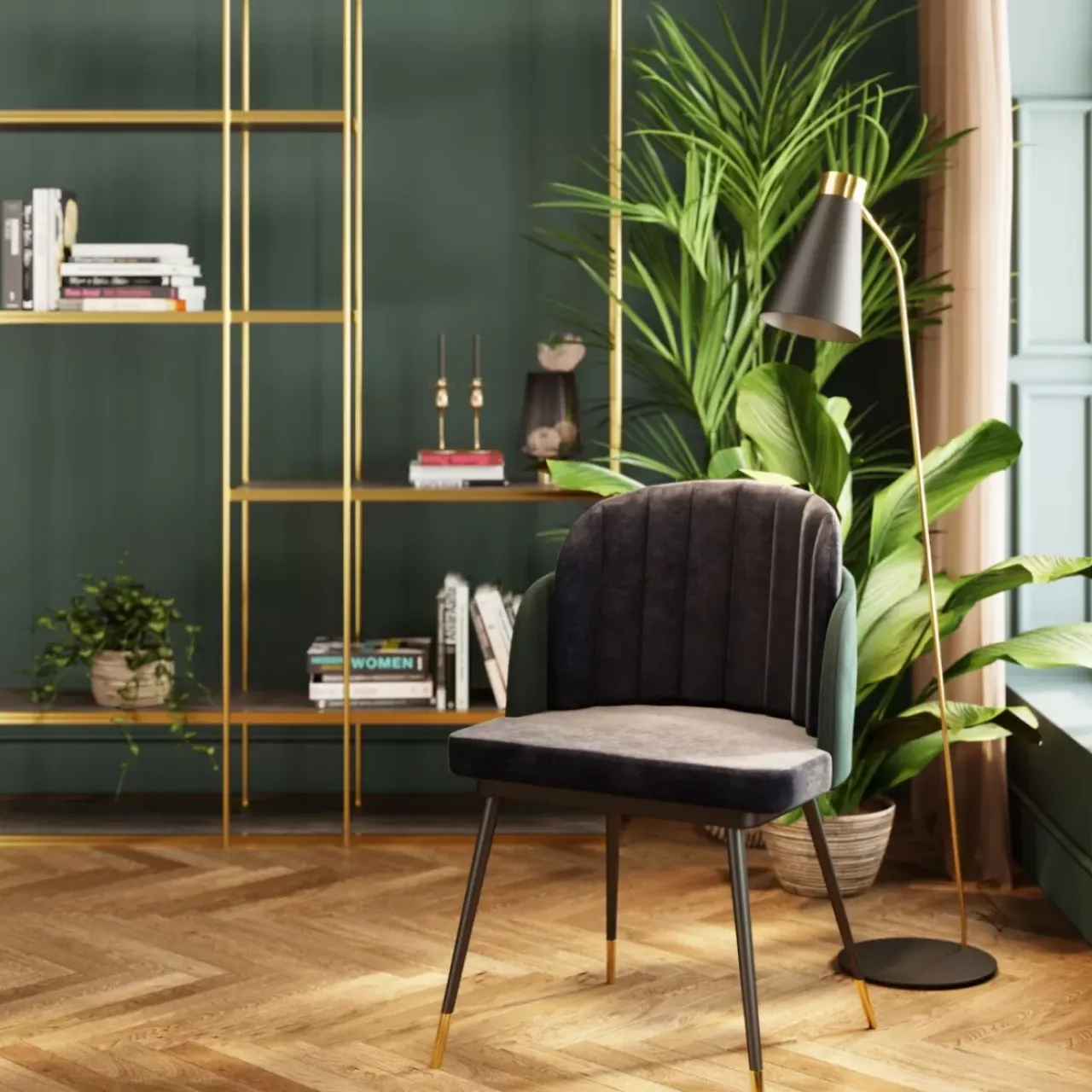 KARE Design Stühle-Stuhl Hojas Grau
