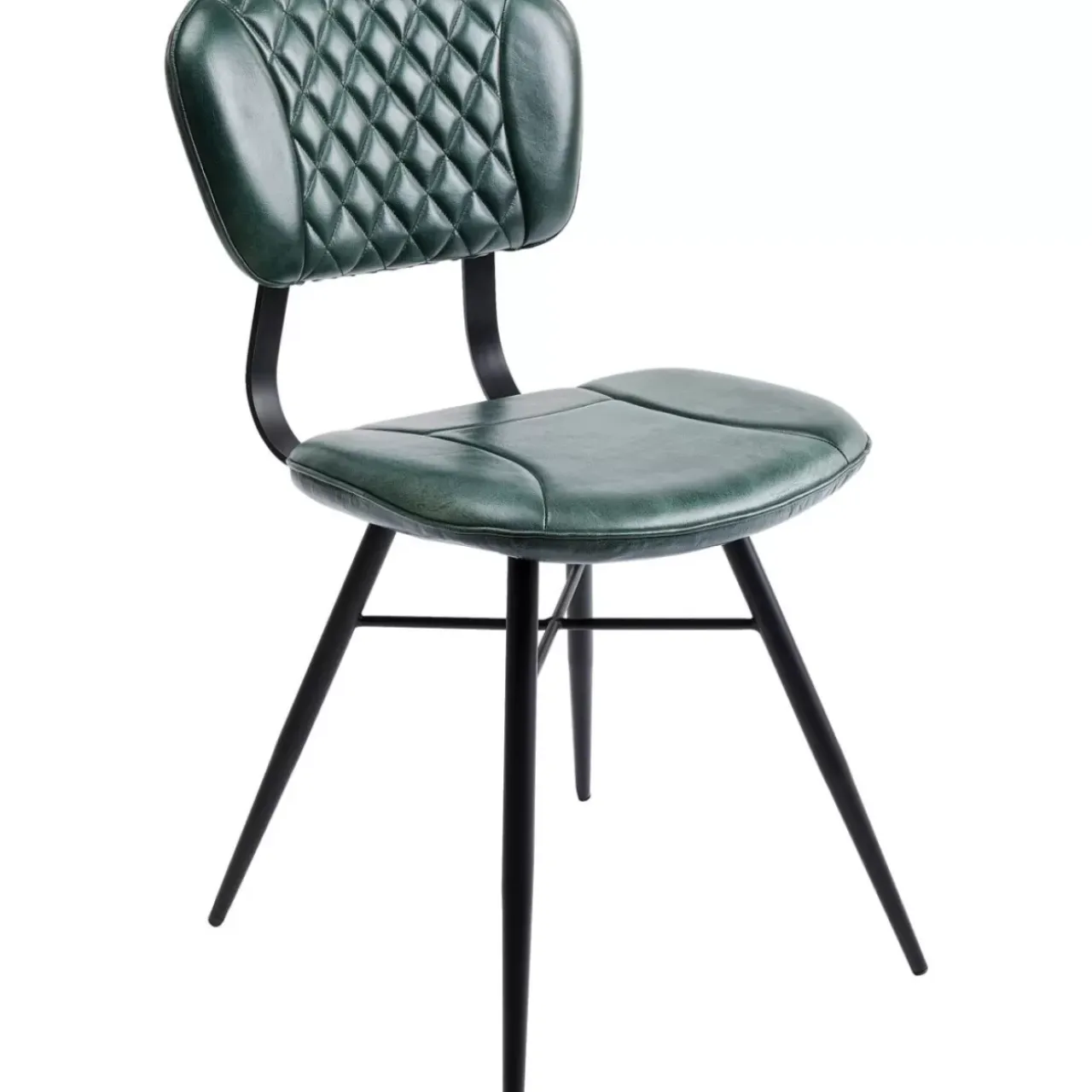 KARE Design Stühle-Stuhl Samba Leder Dunkelgrun