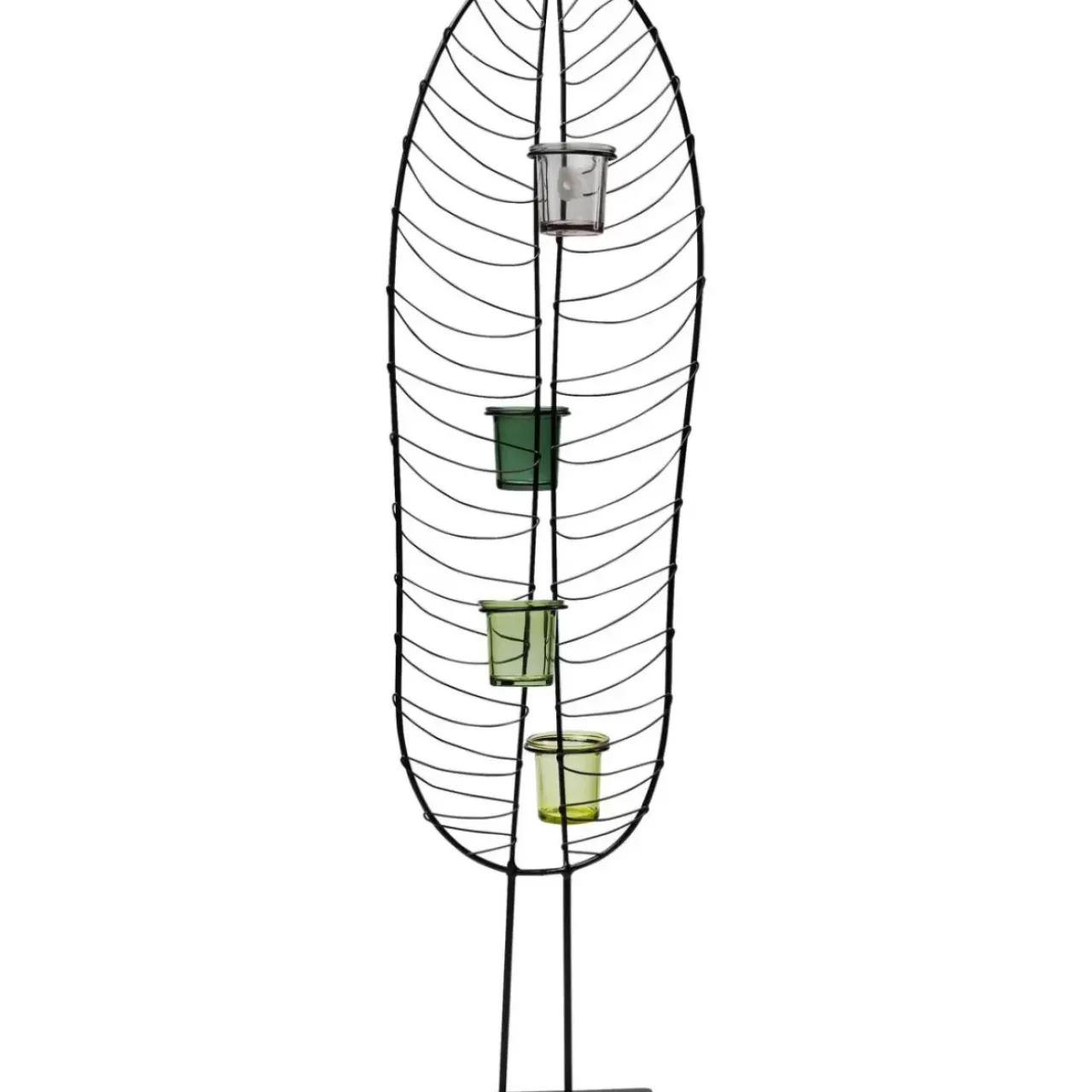 KARE Design Kerzenständer & Laternen-Teelichthalter Leaf Wire 86Cm