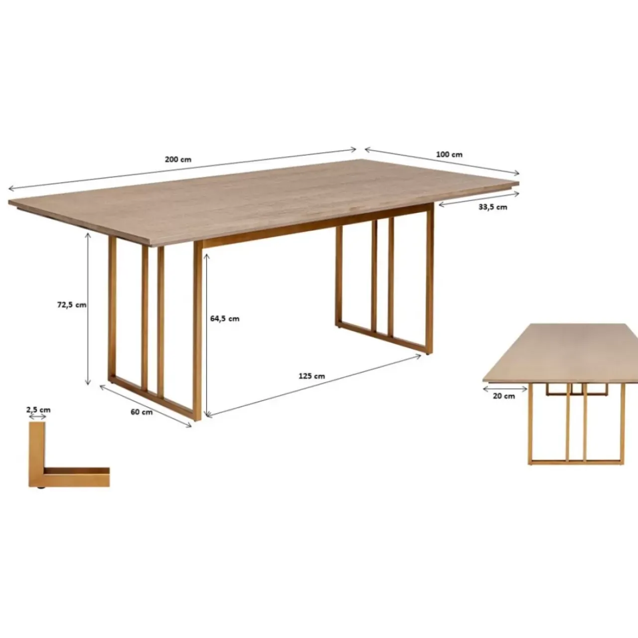KARE Design Tische-Tisch Cesaro 200X100Cm