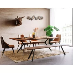 KARE Design Tische-Tisch Downtown Walnuss 220X100Cm