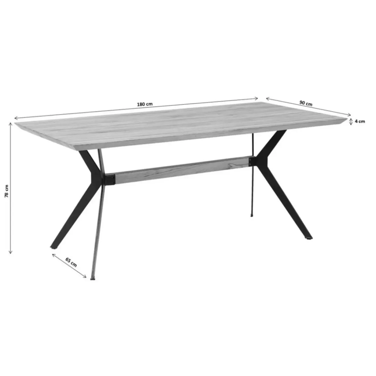 KARE Design Tische-Tisch Downtown Walnut 180X90