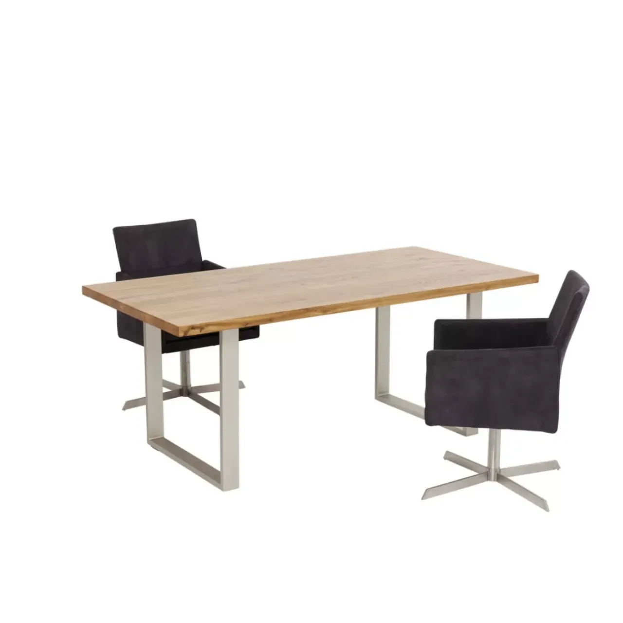 KARE Design Tische-Tisch Jackie Eiche Silber 160X80