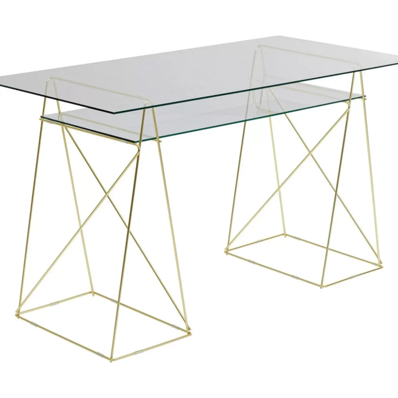 KARE Design Tische-Tisch Polar Messing Matt 8Mm Esg