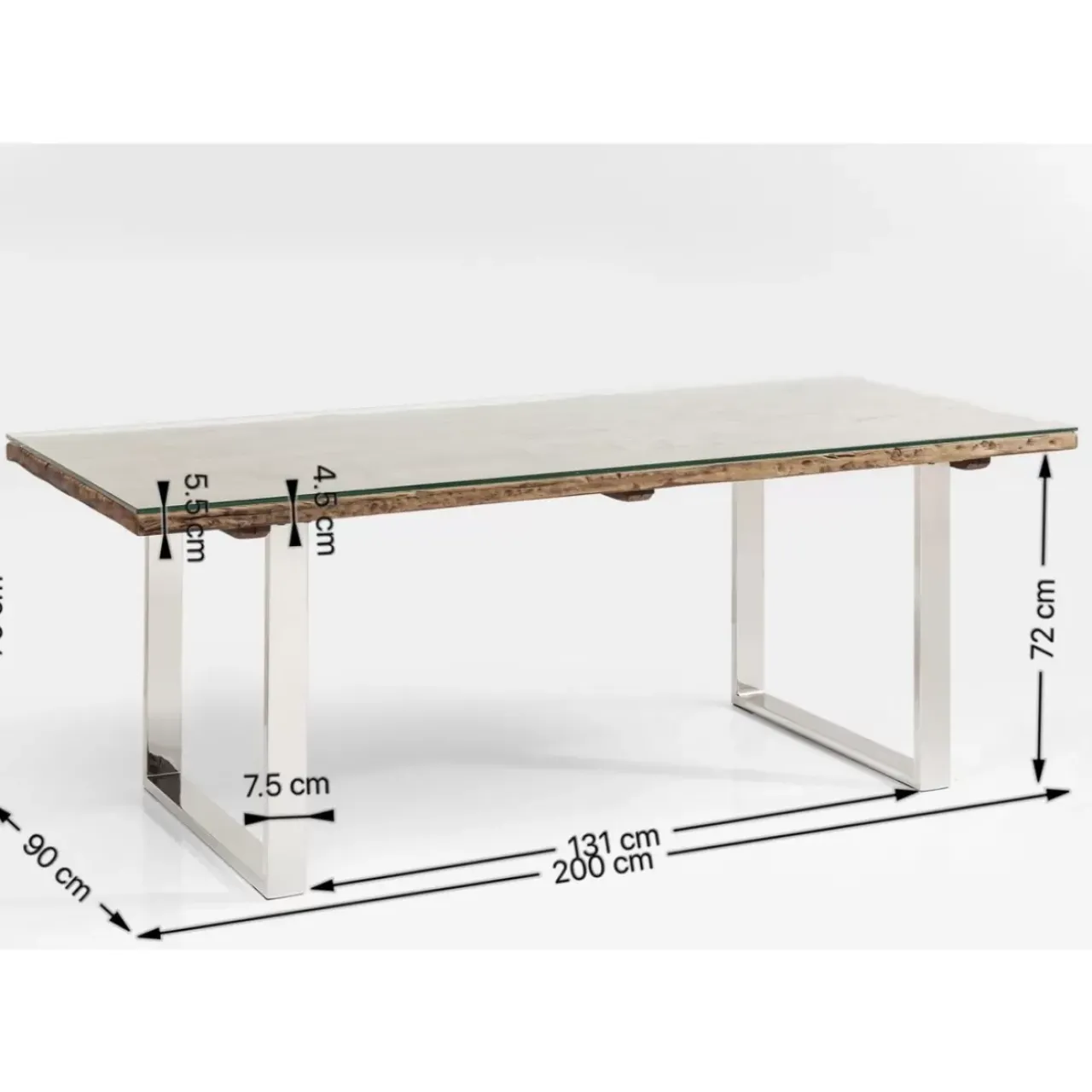 KARE Design Tische-Tisch Rustico 200X90Cm