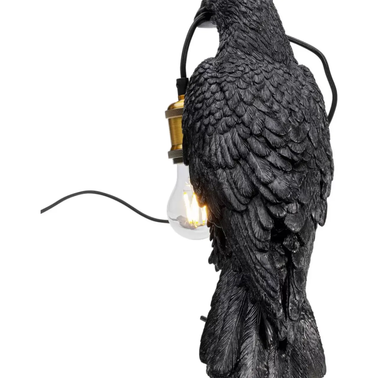 KARE Design Tischleuchten-Tischleuchte Animal Crow Matt Schwarz