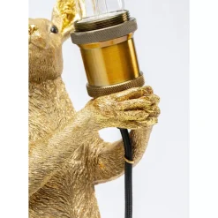 KARE Design Tischleuchten-Tischleuchte Animal Kangaroo Gold 46Cm
