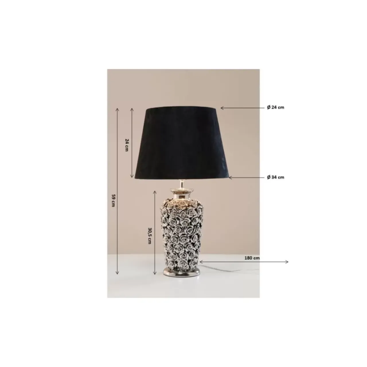 KARE Design Tischleuchten-Tischleuchte Rose Multi
