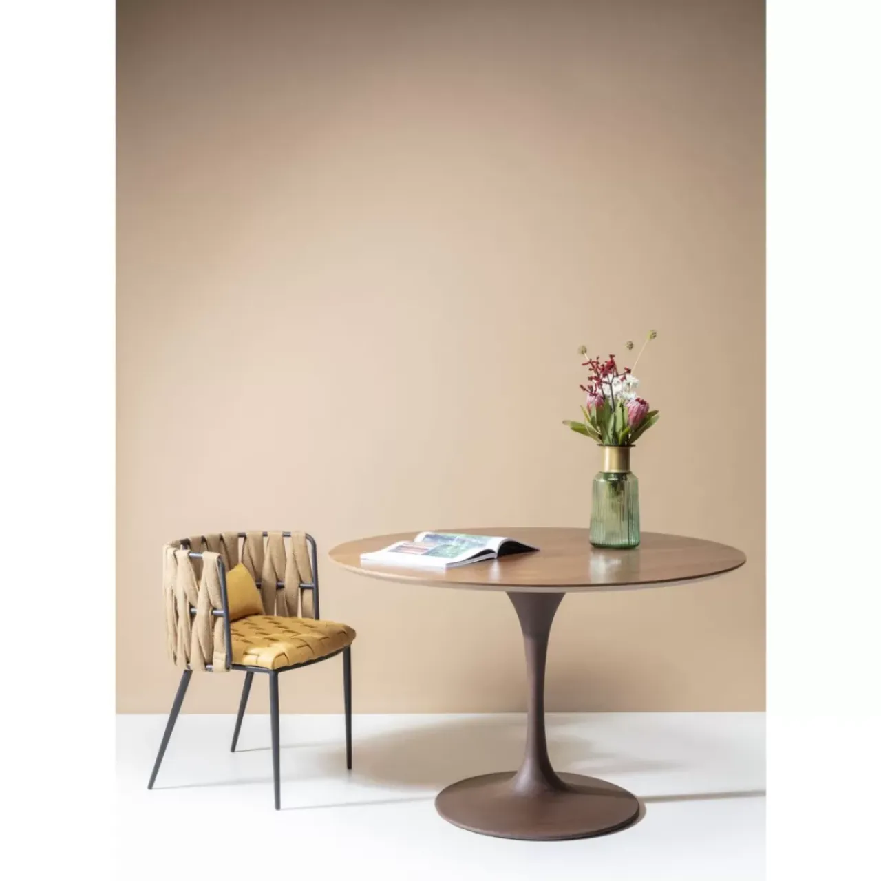 KARE Design Tische-Tischplatte Invitation Round Walnut O120Cm