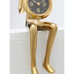 KARE Design Uhren-Tischuhr Sitting Man Gold 8X27Cm