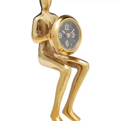KARE Design Uhren-Tischuhr Sitting Man Gold 8X27Cm