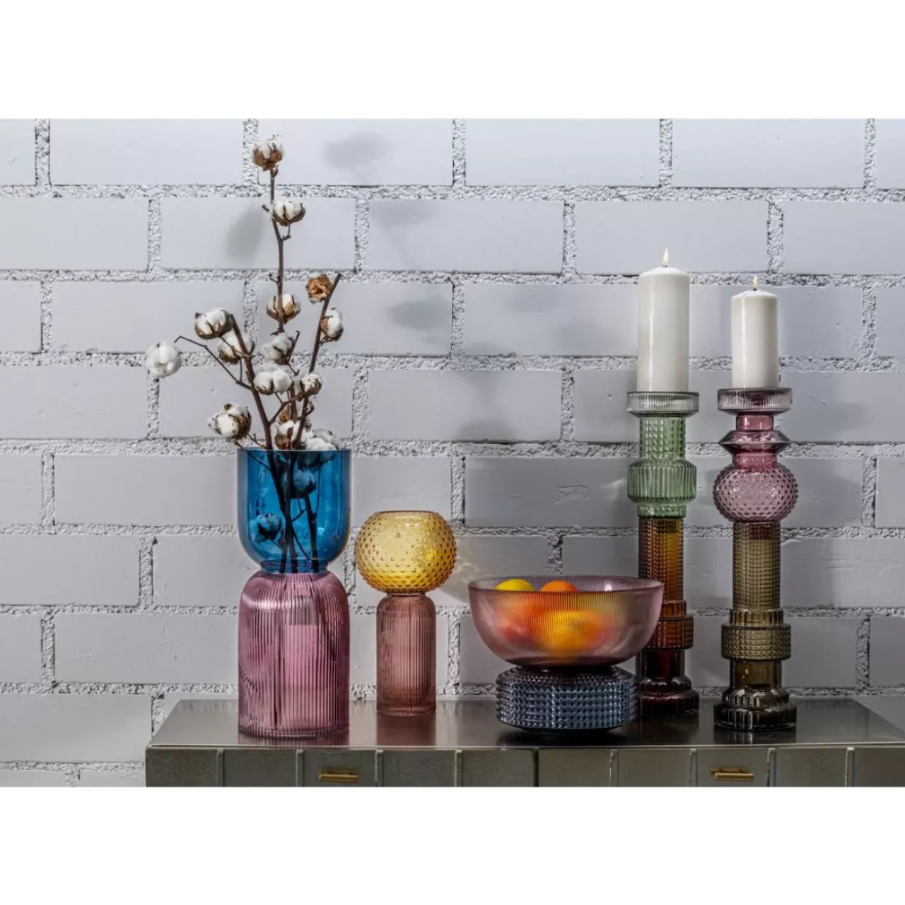 KARE Design Vasen-Vase Marvelous Duo Gelb Lila 31Cm