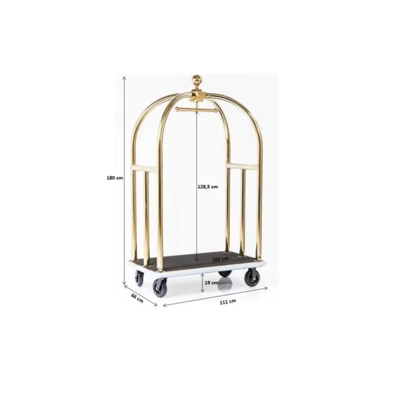 KARE Design Kleinmöbel & Sonstiges-Vip Gepackwagen Vegas Gold