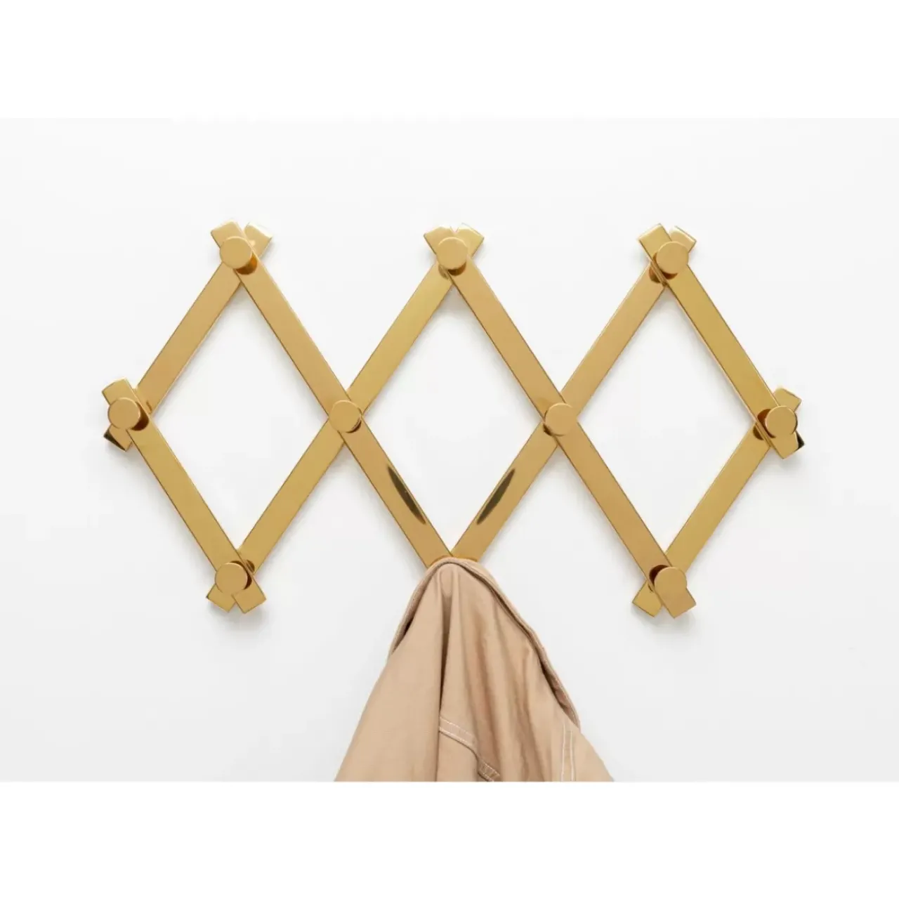 KARE Design Kleinmöbel & Sonstiges-Wandgarderobe Crossing Gold 9(+71)Cm