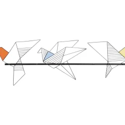 KARE Design Kleinmöbel & Sonstiges-Wandgarderobe Origami Bird 114Cm