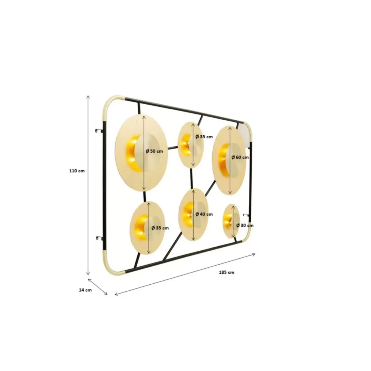 KARE Design Wandleuchten-Wandleuchte Disc 6Er