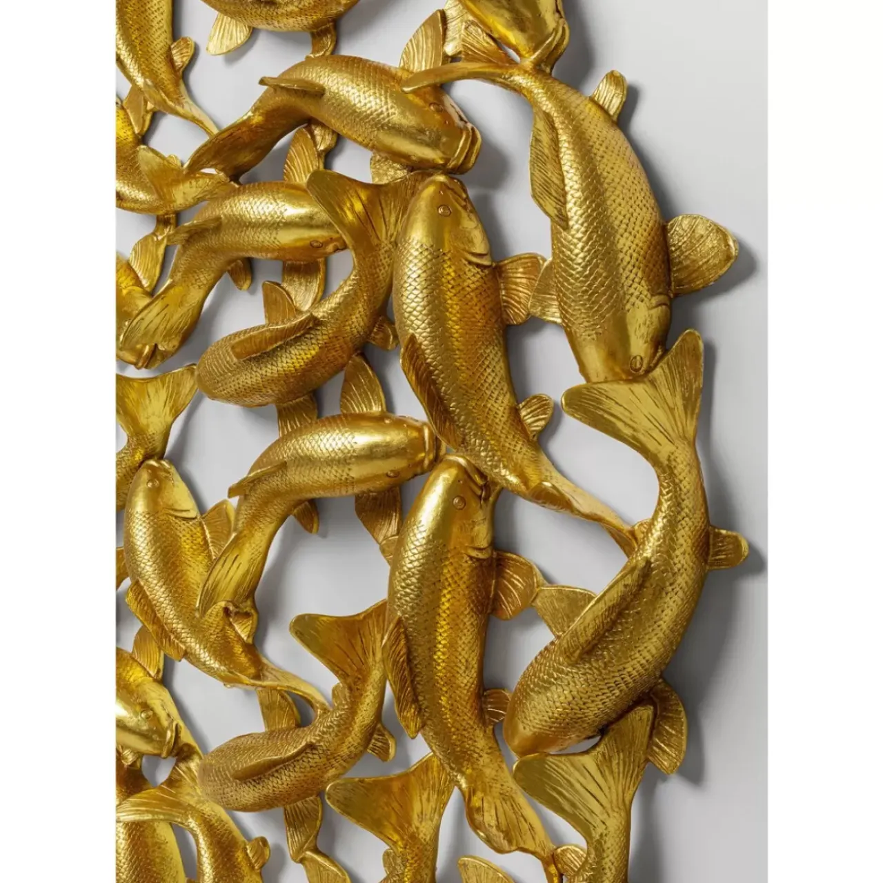 KARE Design Bilder-Wandobjekt School Of Koi Gold O160Cm