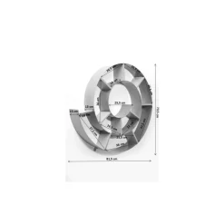 KARE Design Regale-Wandregal Snail Silver Grau