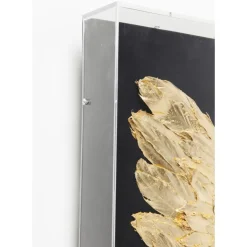 KARE Design Bilder-Wandschmuck Wings Gold Black 120X120Cm