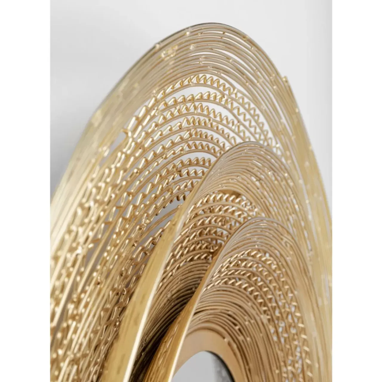 KARE Design Spiegel-Wandspiegel Gold Wire O61Cm