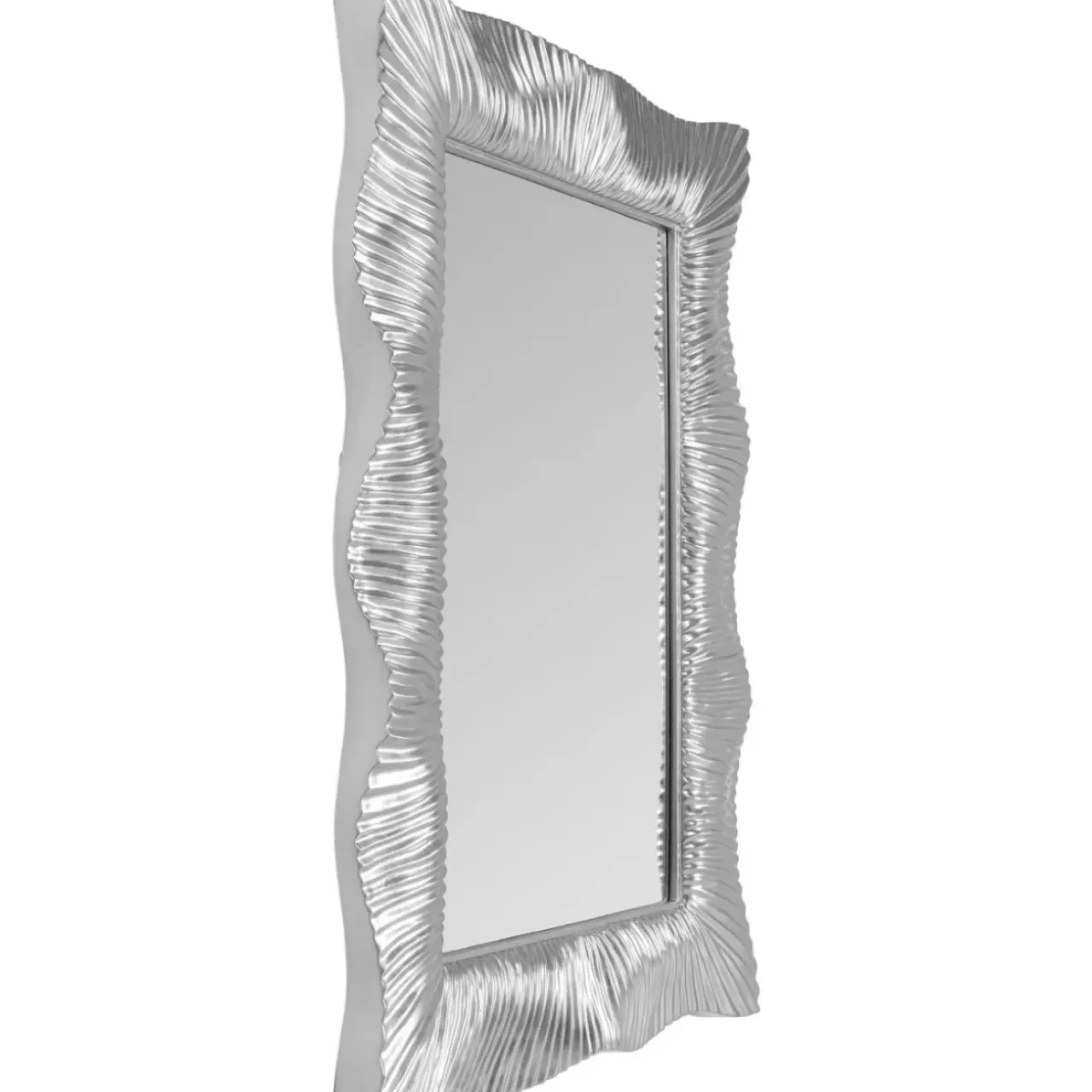KARE Design Spiegel-Wandspiegel Wavy Silber 94X124Cm