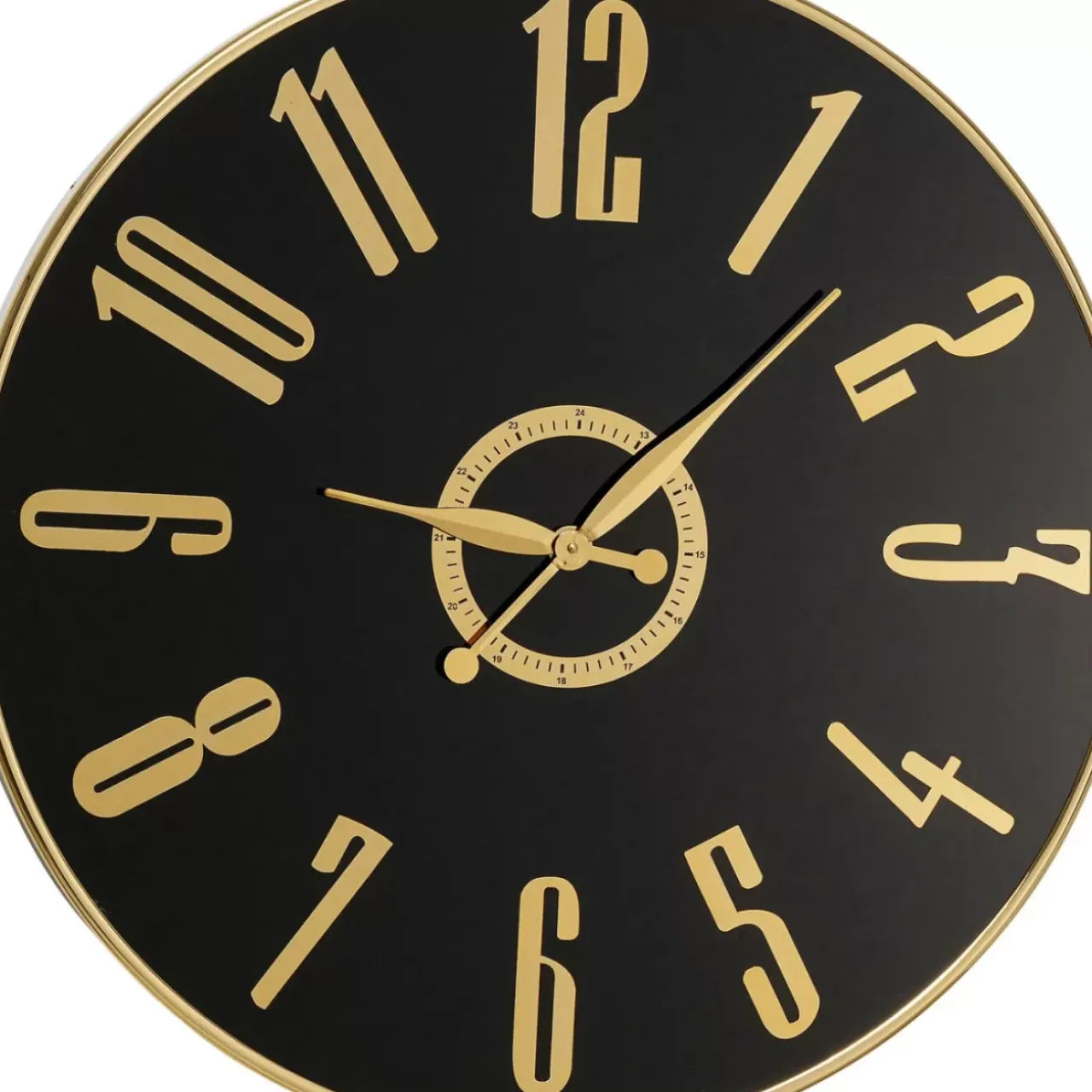 KARE Design Uhren-Wanduhr Casino Schwarz O76Cm