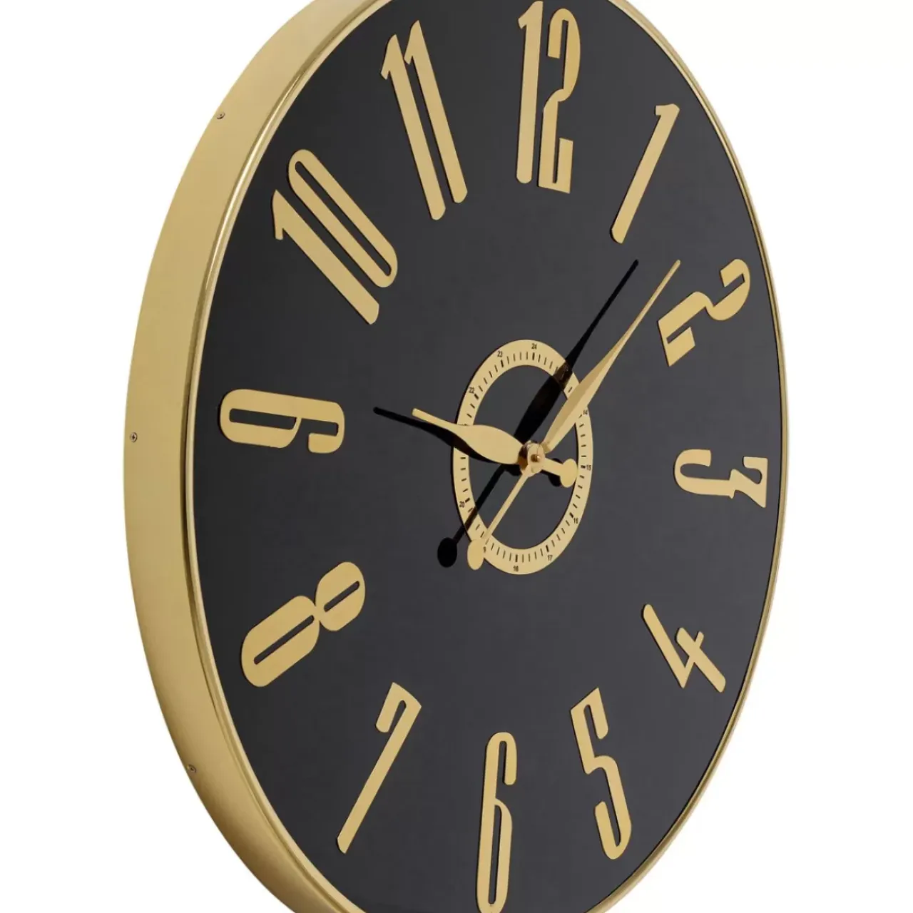 KARE Design Uhren-Wanduhr Casino Schwarz O76Cm