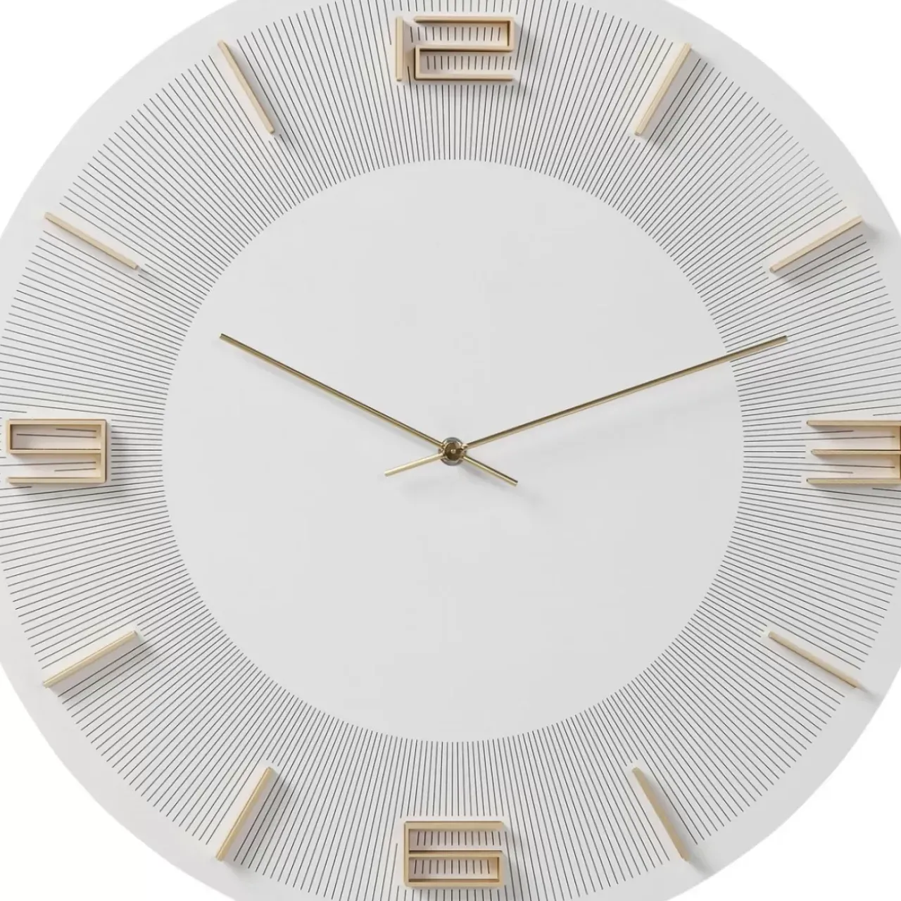 KARE Design Uhren-Wanduhr Leonardo Weis/Gold