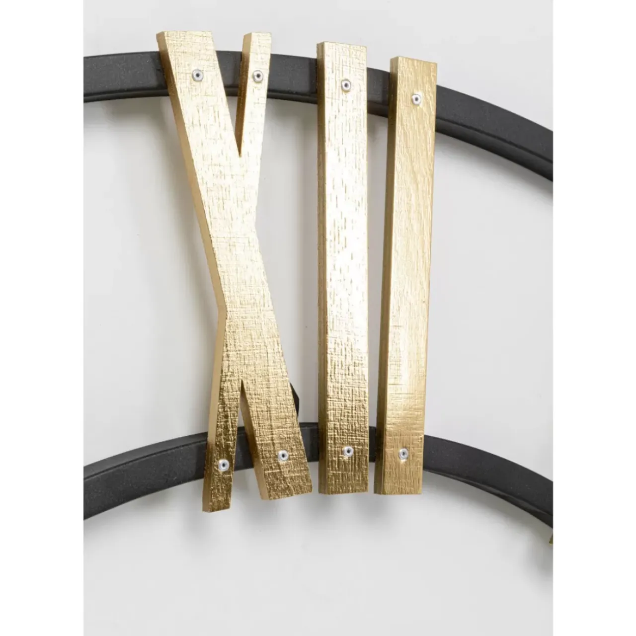 KARE Design Uhren-Wanduhr Nevio Brass O95Cm